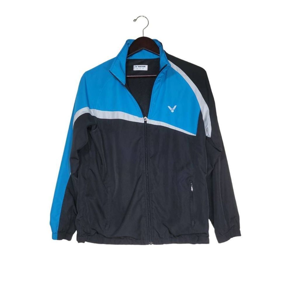 Victor Men's Long Raglan Sleeves Full Zip Closure Activewear Jacket Size S